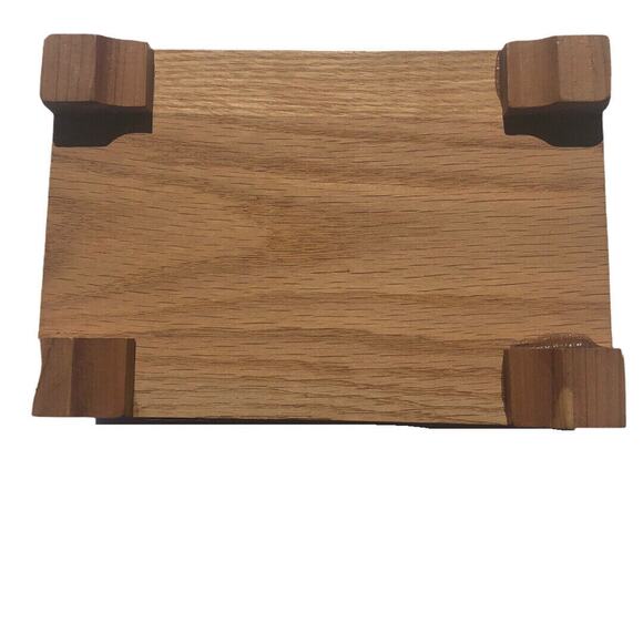 Country Farmhouse Wooden Trinket Box Dovetail Edge English Cottage Garden - Picture 6 of 7